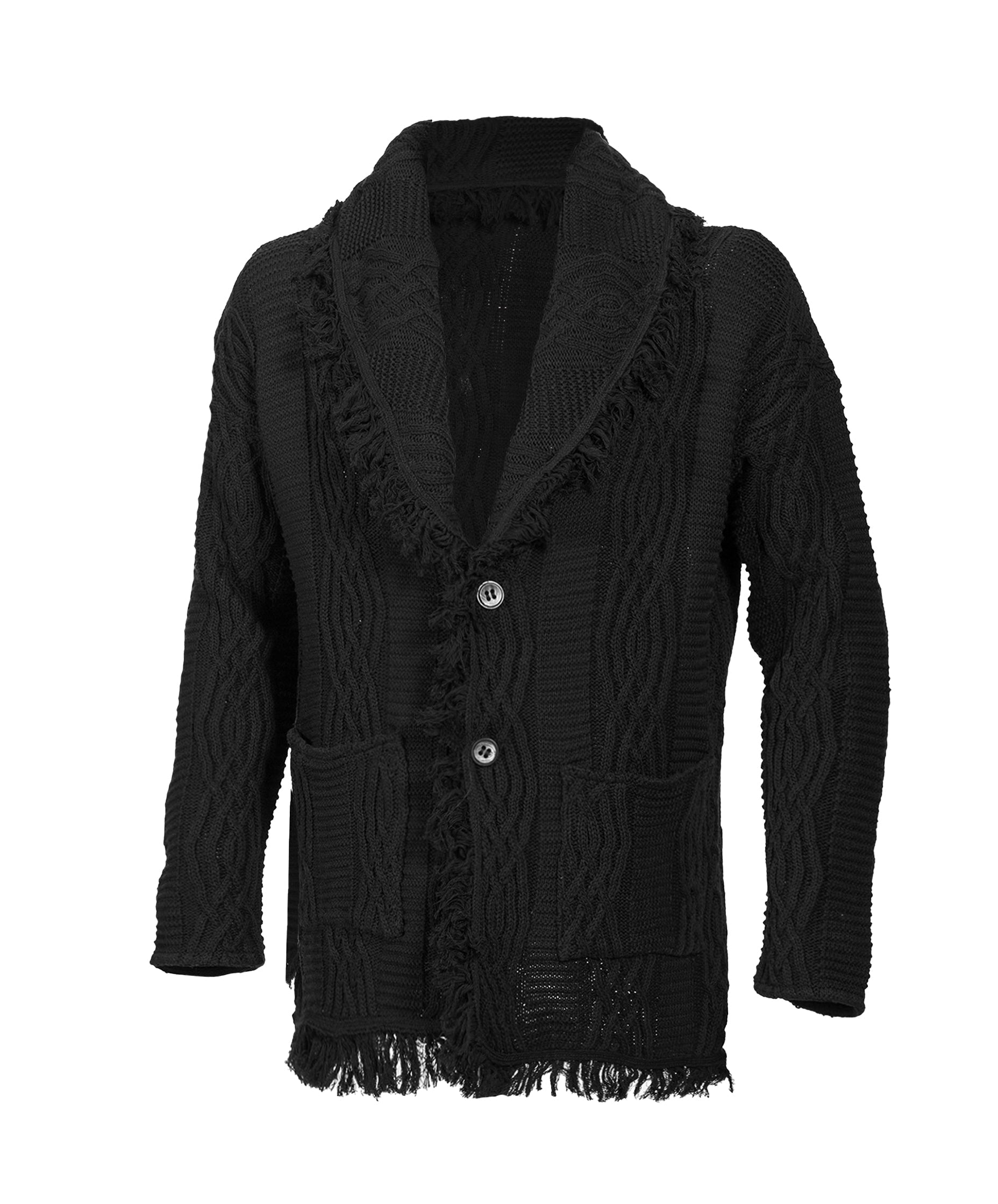 Equinox Black V-Neck Heritage Cardigan